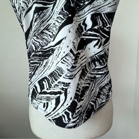 RBX Tankini Black White Adjustable Straps SZ XL - Picture 4 of 9